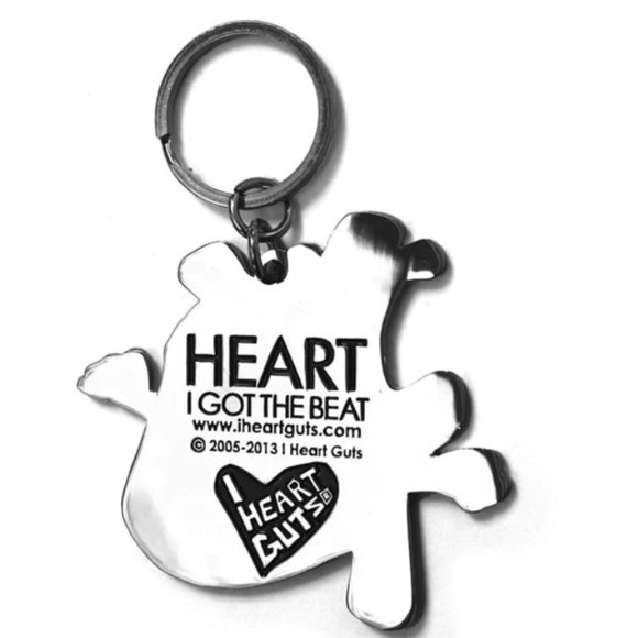 I Heart Guts Keychain Pin and Sticker Set Kawaii Bag Charm -- Cute Gift! - Picture 3 of 5
